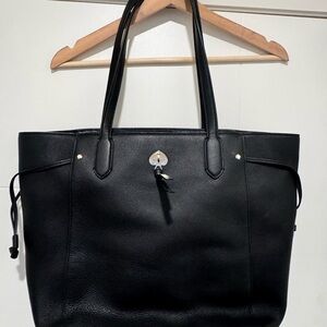 Black Leather Kate SpadeTote Bag